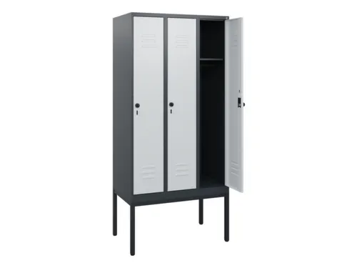 locker,HxBxD 1950x900x500mm,3vak,vak B 300mm,draaigrendel