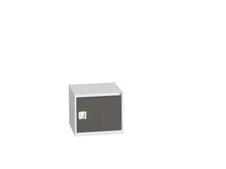 universele kast,HxBxD 450x525x550mm,1xStalen bodem,draaigrendelslot - 1