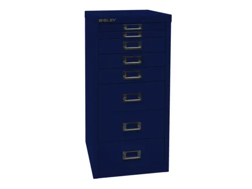 kantoor-ladekast HxBxD 590x279x380mm 8 laden romp oxfordblauw staal