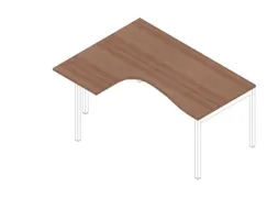 In hoogte verstelbaar hoekbureau 680-760x1600x1200mm canaletto-hout