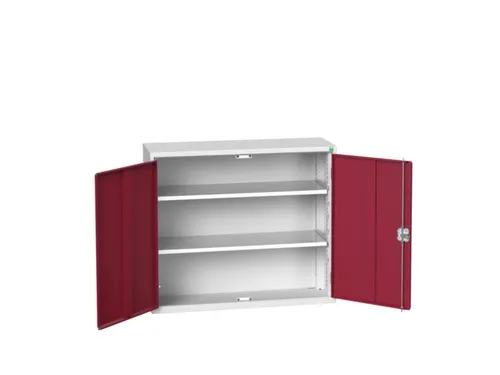wandkast 900x1050x350mm 2xStalen bodem sokkel Ral 7035 front Ral 3004
