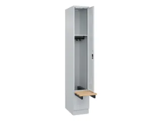 locker met bank,HxBxD 1950x300x815mm,1vak,vak B 300mm,cilinderslot - 1