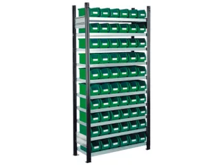 Bakkenstelling 2000x1000x300mm 60bakken PE groen vakl. 125kg eenzijdig - 1