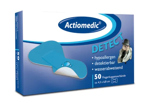 Vingertopverbanden Detecteerbaar Waterafstotend Lxb 68x43mm Blauw