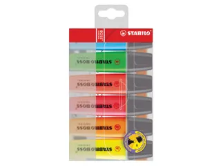 Markeerstift STABILO BOSS 70/6 assorti blister à 6 stuks - 1