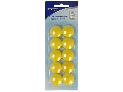 Magneet Westcott geel pak à 10st. Ø 25x11,8mm, 300g