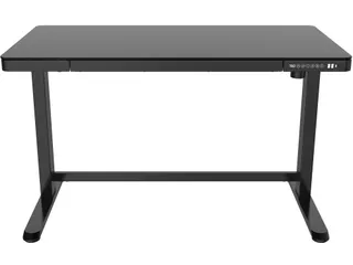 Zit-Sta Werkplek 120cm Glas Zwart Elektrisch Verstelbaar - 1