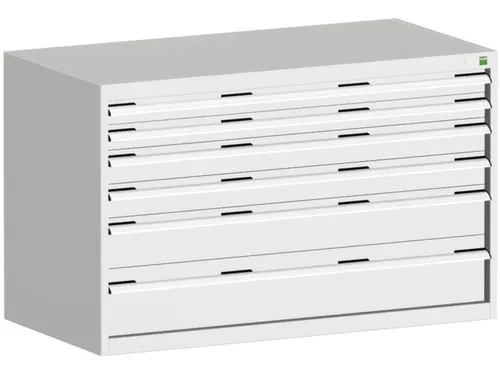 ladekast HxBxD 800x1300x650mm 6laden romp RAL7035 front RAL7035
