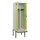 PBM-locker met bank,HxBxD 2120x600x815mm,2vak,vak B 300mm,draaigrendel