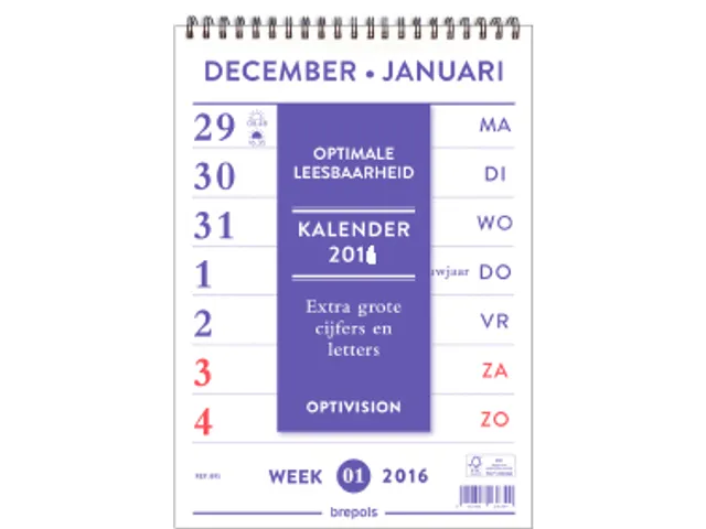 calendrier Optivision néerlandais, 2026