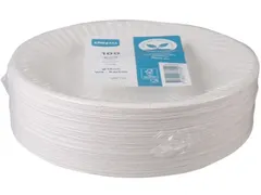 Bord Rond 1-vaks Karton 15cm Wit doos 20x100st