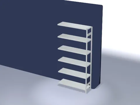 systeemstelling,aanbouwveld,HxBxD 2500x1310x435mm,vakl. 215kg