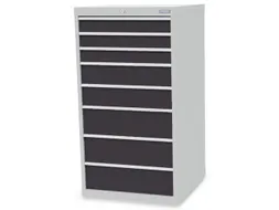 ladekast,HxBxD 1319x705x736mm,8lade(n),cilinderslot,romp RAL7035