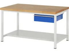 werkbank,HxBxD 840-1040x1500x900mm,beukblad,draagverm. 1250kg,4voeten