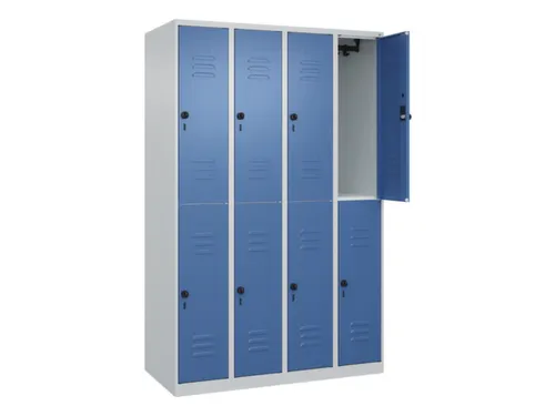 dubbeldekse locker,HxBxD 1850x1200x500mm,4x2vak.,vak B 300mm