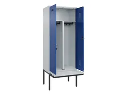 PBM-locker met bank,HxBxD 2120x800x815mm,2vak,vak B 400mm,draaigrendel