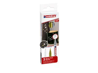 Viltstift edding 751 lakmarker metallic set à 3 stuks assorti - 1
