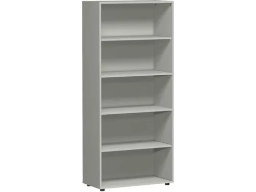 kantoorstelling HxBxD 1810x800x400mm 5 OH 4xhouten vloer grijs