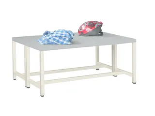Omkleedbank L 1000mm Kunststof Zitlatten Dubbelzijdig Frame Ral 9010 - 2