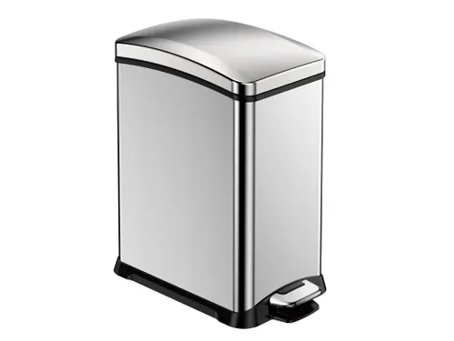 Rechthoekige Pedaalemmer New Rejoice Step Bin 15 Liter Mat Rvs