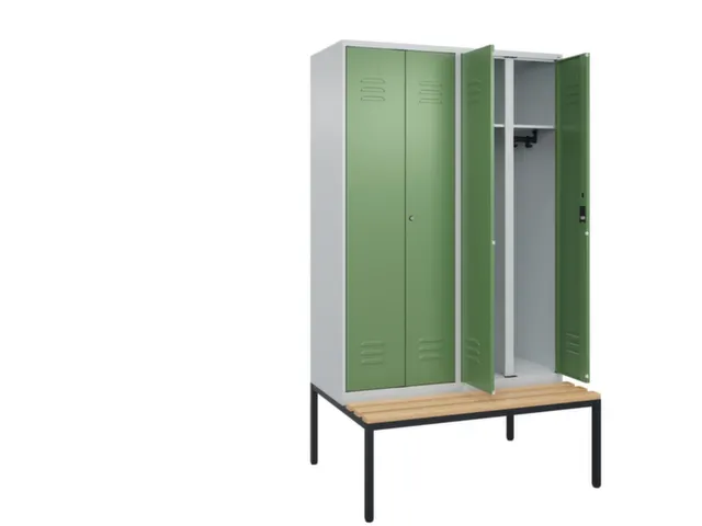 locker voor scheiding van kleding,HxBxD 2120x1200x815mm,4vak
