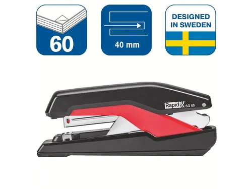 Nietmachine Rapid SO60 Fullstrip 60vel 24/8 zwart/rood