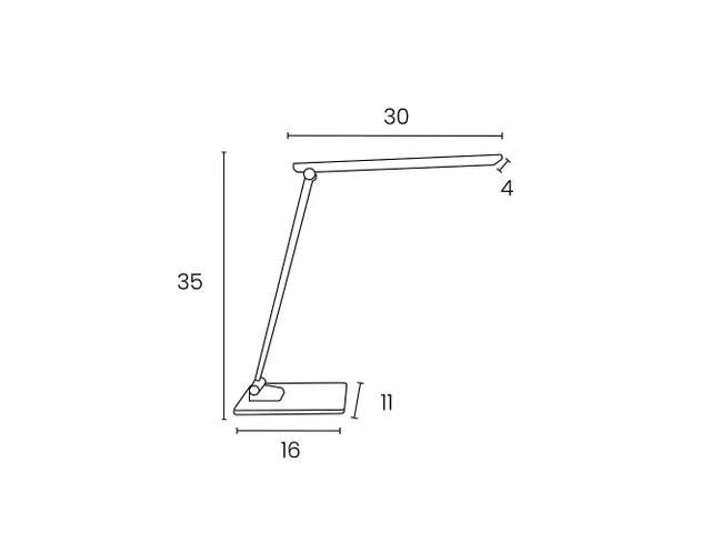 Lampe de bureau LED Unilux Popy dimmable noir