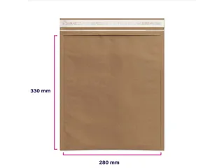 Duurzame Verzendenvelop 300x330mm Bruin 50 Stuks - 2