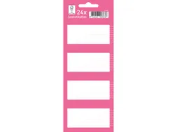 Boeketiket Kangaro 24 etiketten 6 vellen van 4 stuks roze