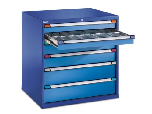 ladekast HxBxD 1000x805x695mm 6laden slot RAL7035 front RAL7035