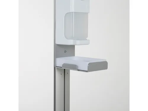 Standaar Seco handontsmetting 1.5m hoog. Met A3 lijst