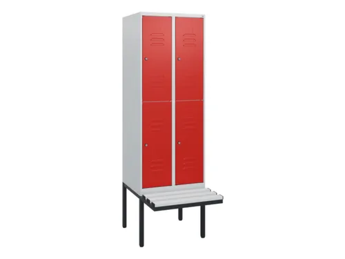 Dubbeldekse dekenkist,HxBxD 1950x600x815mm,2x2vak.,vak B 300mm