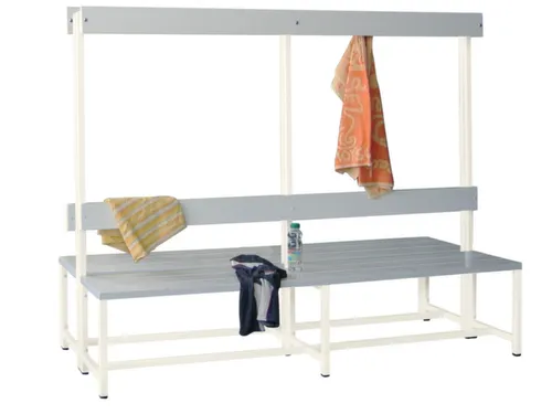 dubbele zitbank,HxLxD 1600x2000x770mm,onderstel RAL9010