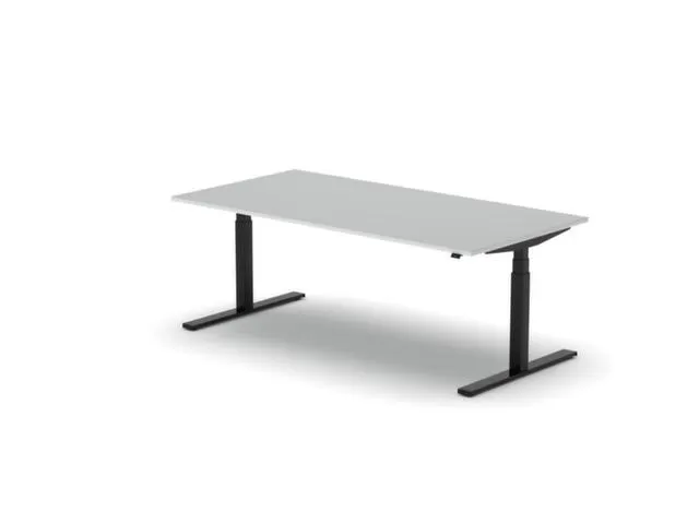 Elektrisch ihv bureau,HxBxD 650-1310x2000x1000mm,blad wit