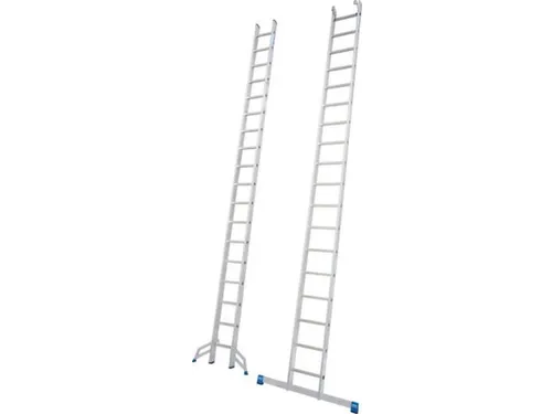schuifladder,2x18,sporten,balk L 5,2-9,15m,2-dlg.,aluminium