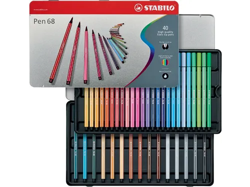 Viltstift Stabilo 6840-6 blik à 40 kleuren