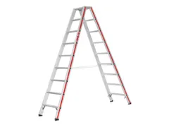 escabeau industriel double face 2x9marches Hauteur 1 61m lisse L 2 28m