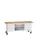 werkbank,HxBxD 830x2000x600mm,multiplexblad,uitrusting: 6laden,legbord