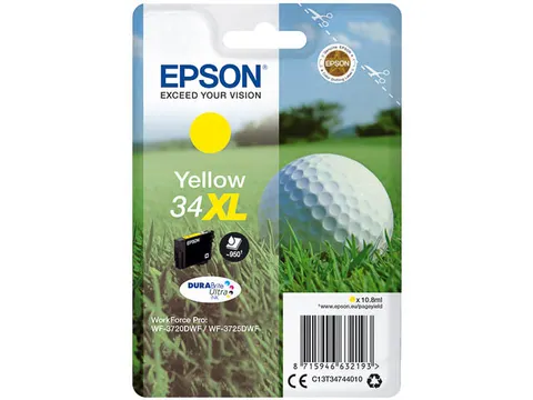 C13T34744010 EPSON WF Inkt geel HC 950 pagina's 10,8ml