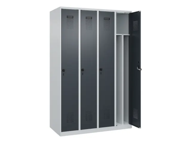 locker voor scheiding van kleding,HxBxD 1850x1200x500mm,4vak