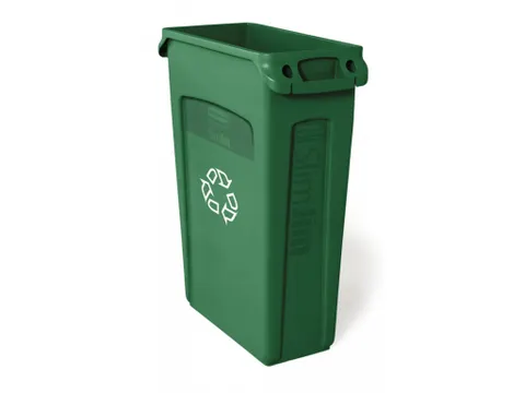 Rubbermaid Slim Jim met luchtsleuven 87 liter Groen