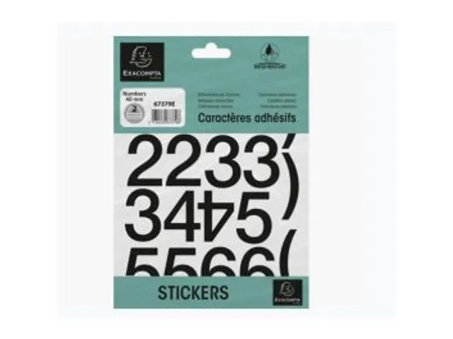 Zelfklevende nummers (40mm) zwart