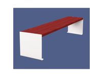 zitbank B 1800mm 3latten hout-zitting licht eikenhout zitting H 450mm