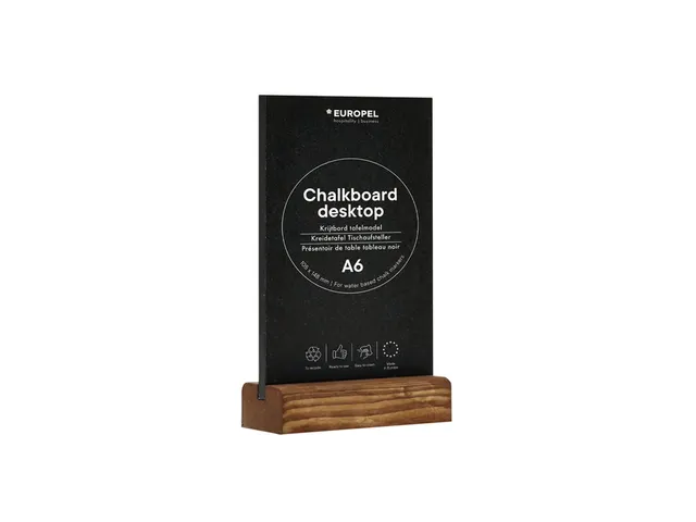 Krijtbord Europel tafelmodel A6 staand natural