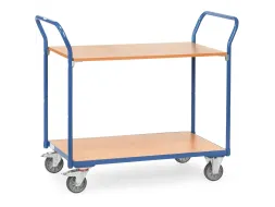 Tafelwagens 1602 200kg 2 Etages 1000x600mm Houten Plaat