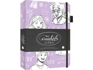 Schetsboek CreaChick Lilac 108 pagina's Hardcover - 3