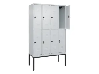 dubbeldekse locker,HxBxD 2120x1200x500mm,4x2vak.,vak B 300mm - 2