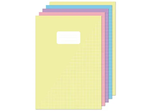 Schrift Kangaro A4 ruit 10mm pastel assorti kleuren pak a 5 stuks