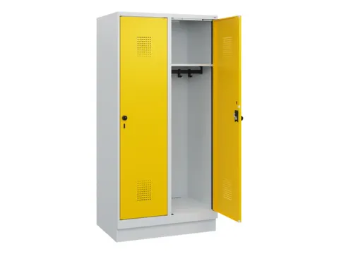 schoollocker,HxBxD 1630x800x500mm,2vak,vak B 400mm,draaigrendel,sokkel