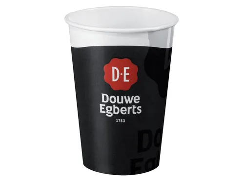 Beker karton Douwe Egberts 180ml zwart 100 stuks
